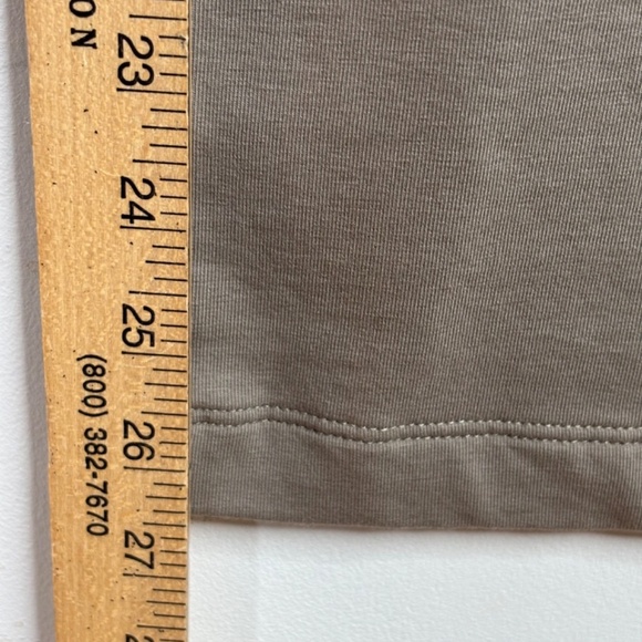 Peruvian Connection Avery Cropped Pants M Wide Leg Pull On Olive Boho Minimalist - Picture 9 of 13